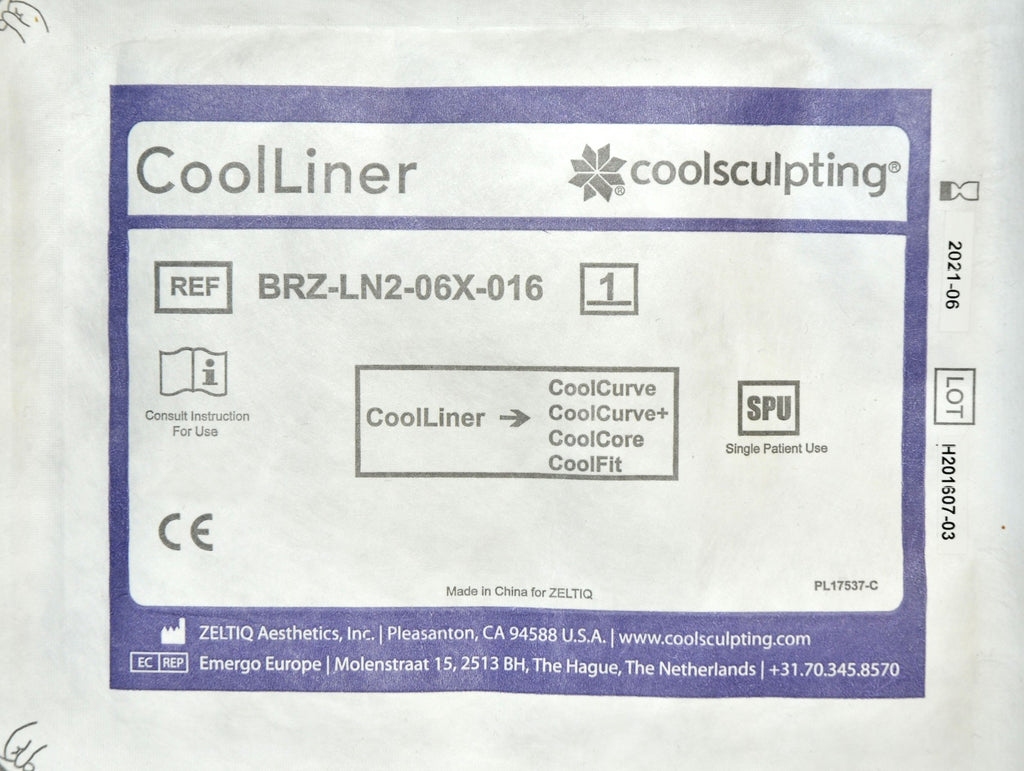 Zeltiq CoolSculpting CoolLiner Purple BRZ-LN2-06X-016 Plus CoolCurve+ Lot 10 Pcs