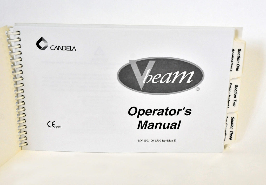 Candela Laser VBeam Pulsed Dye V Beam User Operator Manual Rev E 8501-00-1510