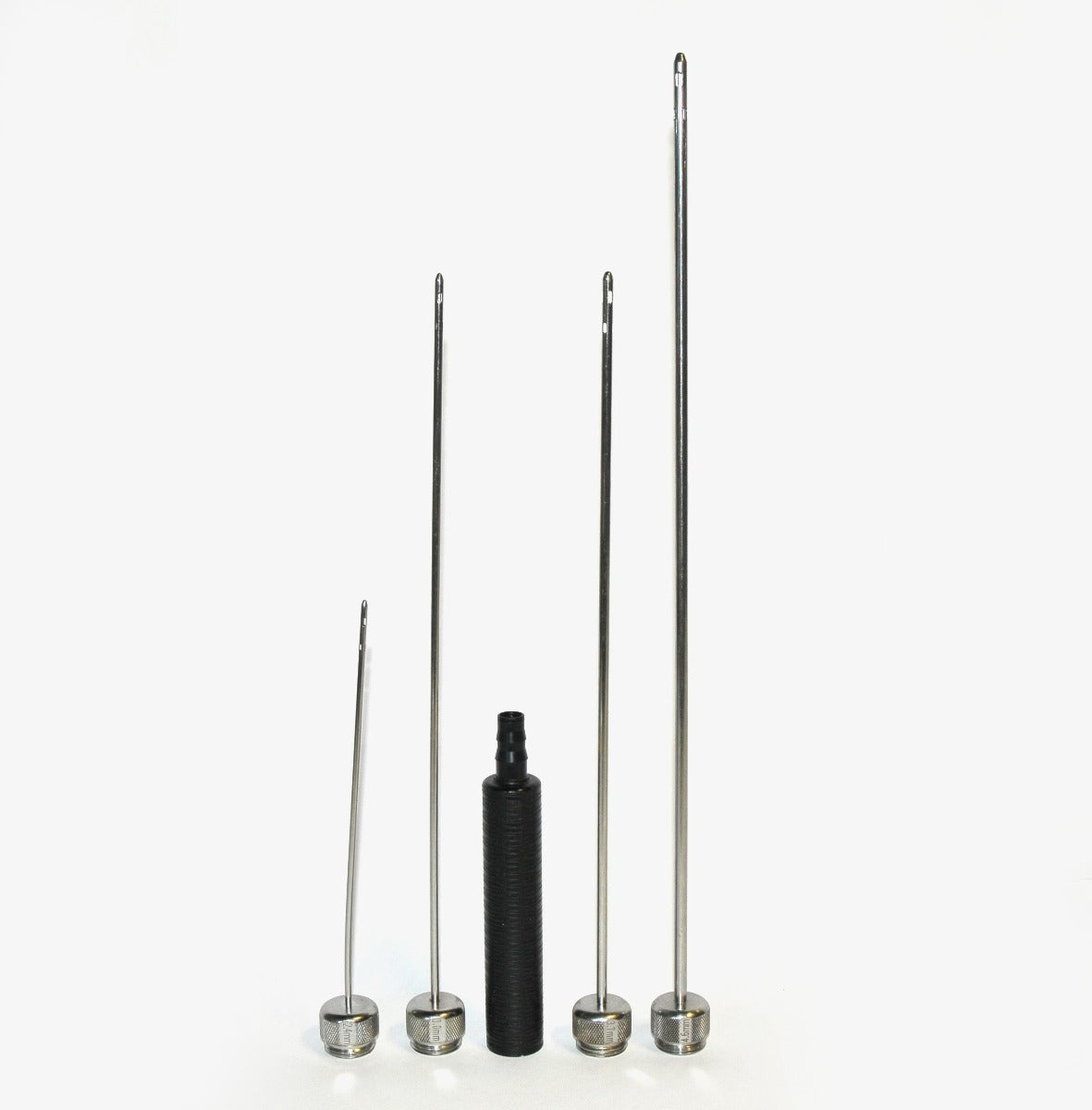 Cannula Handpiece Needle Suction Blunt 6-Port Cannulae 6 Hole w/Handle x4 Pcs