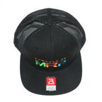 Powered By MRP Black Flat Bill Mesh Snapback HAT Adjustable Back Richardson