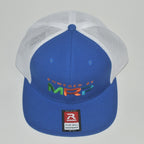 Powered By MRP Blue White Flat Bill Mesh Snapback HAT Adjustable Back Richardson