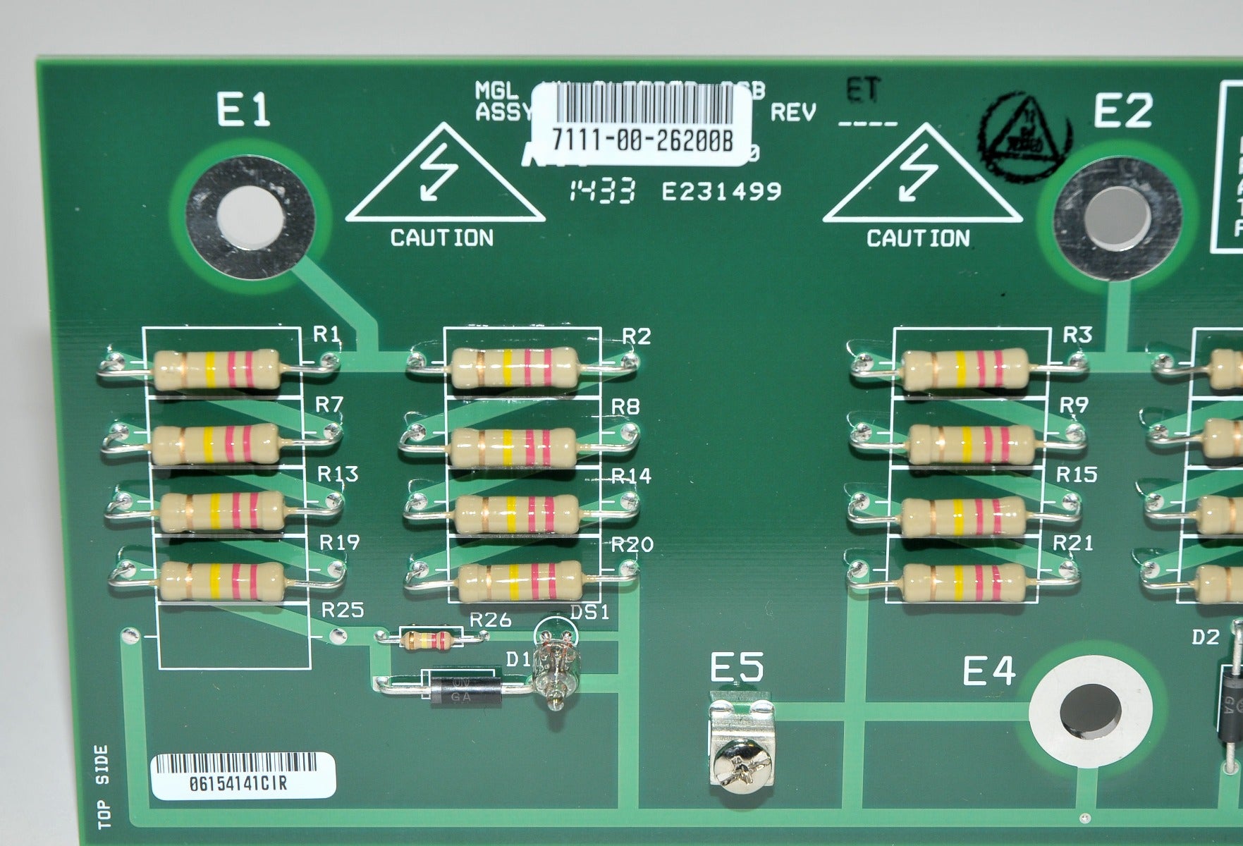 Candela GentleLase Mini Laser MGL PCB Board HV Bleeder Green 7111-00-2620 NEW