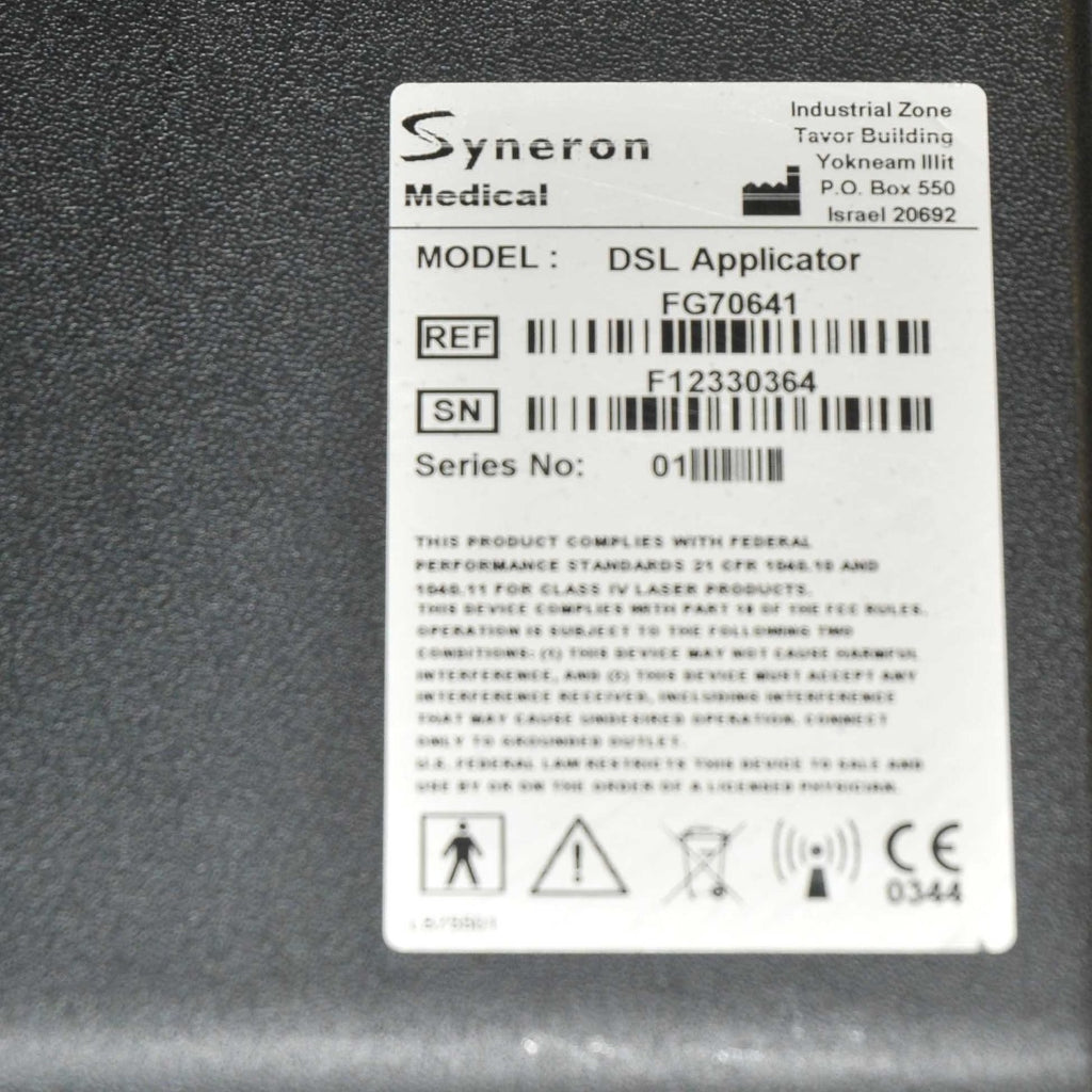 Syneron Medical Candela DSL Applicator Handpiece Carrying Storage Case FG70641