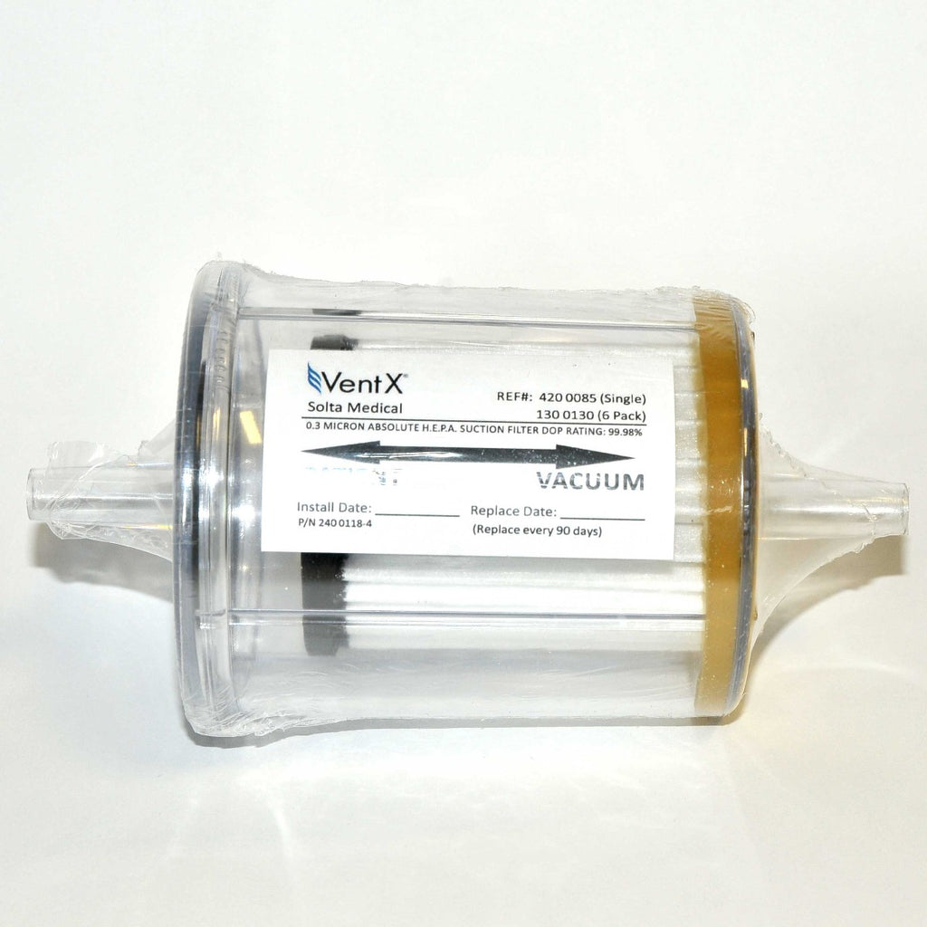 Vaser VentX .3 Micron Inline Clear Suction HEPA Filter 4200085 NEW