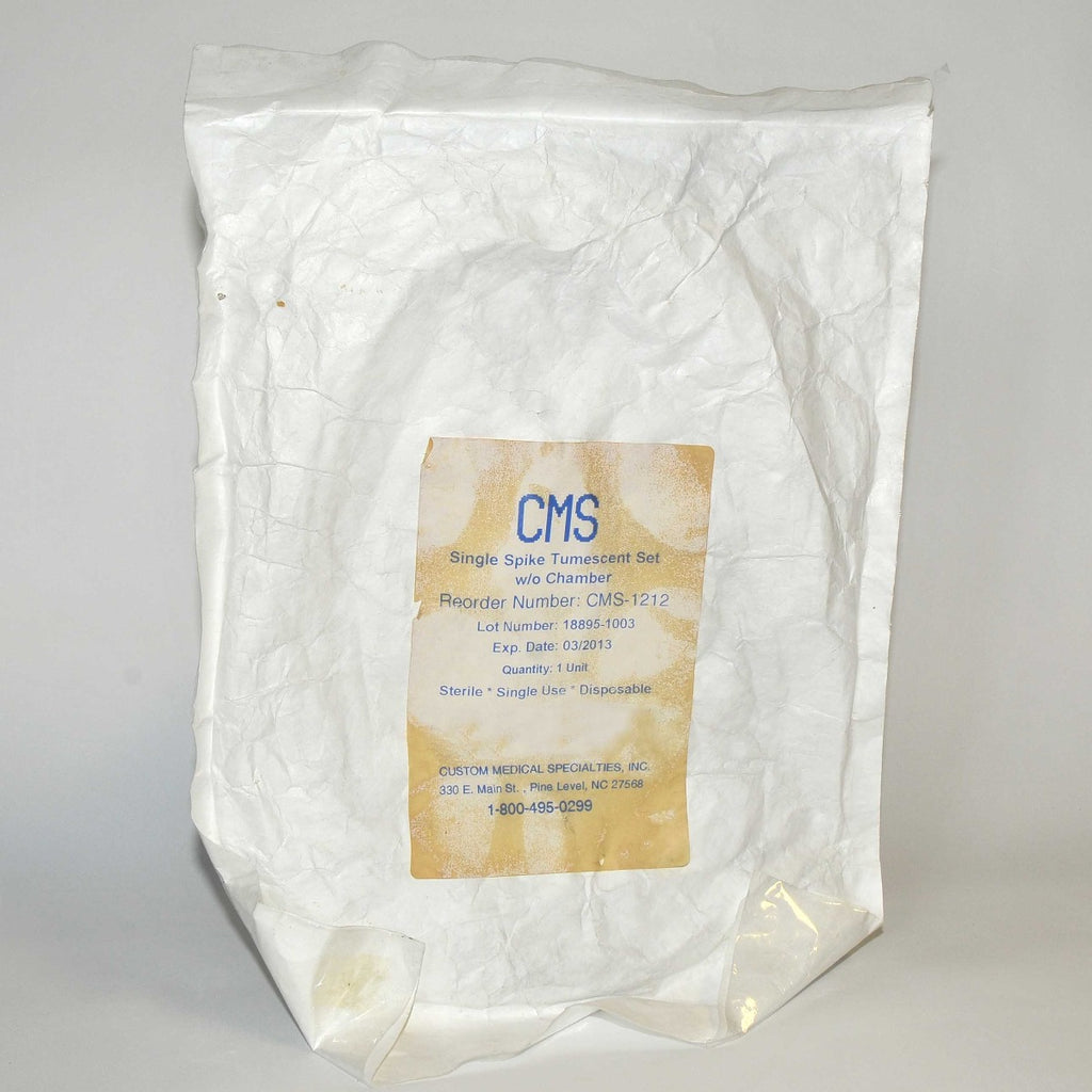 Custom Medical Specialties Single Spike Tumescent Clear Tubing CMS-1212 Exp:2013