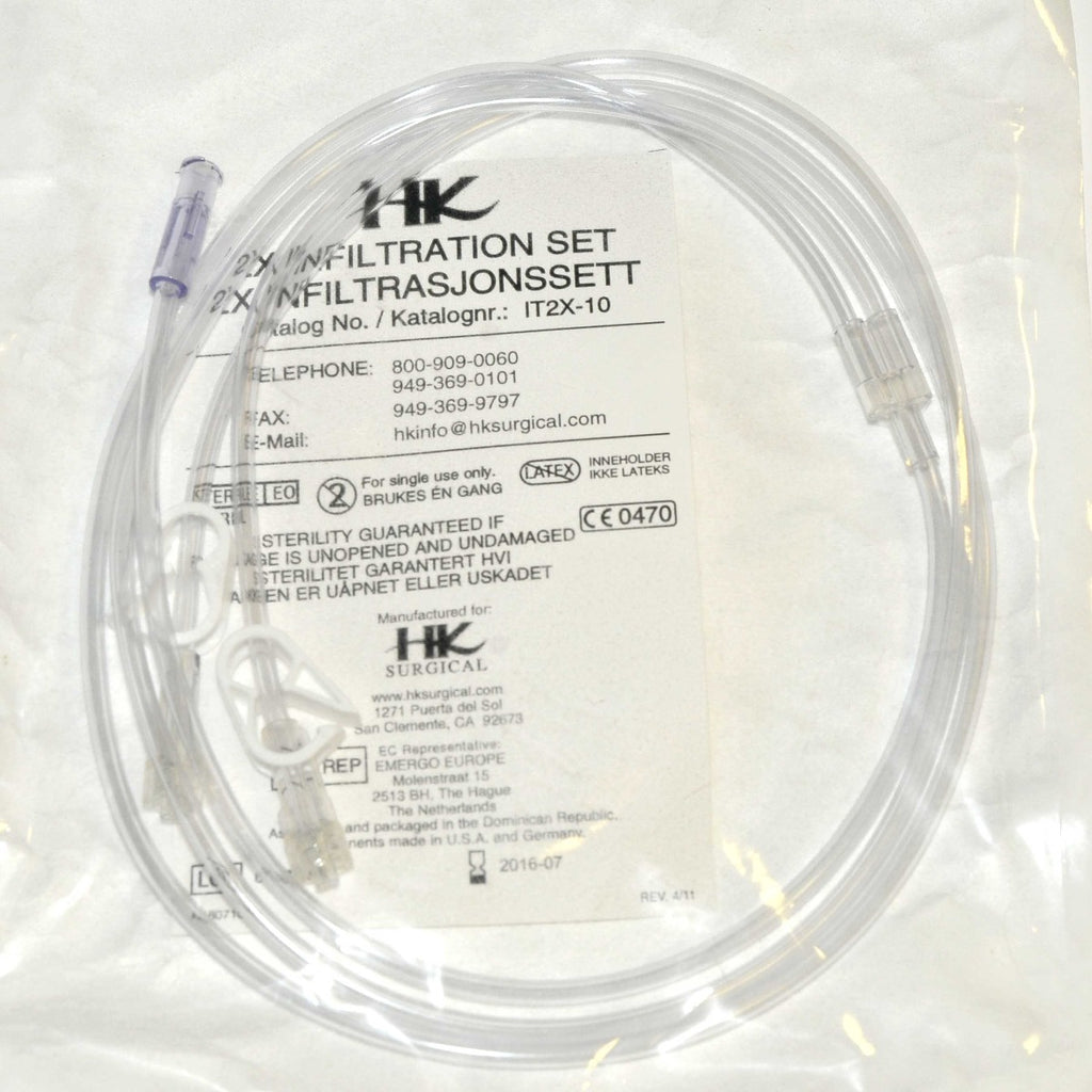 HK Surgical Clear Infiltration Tubing Set Aspiration IT2X-10 Tube Exp: 07-2016