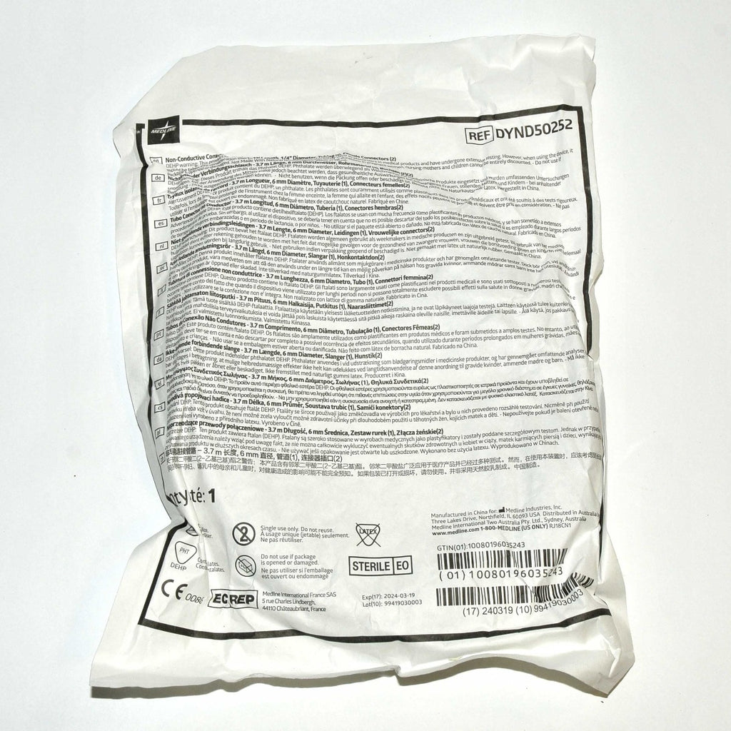 Medline Non Conductive Connecting Tubing Tube 1/4" ID x 12' DYND50252 NEW