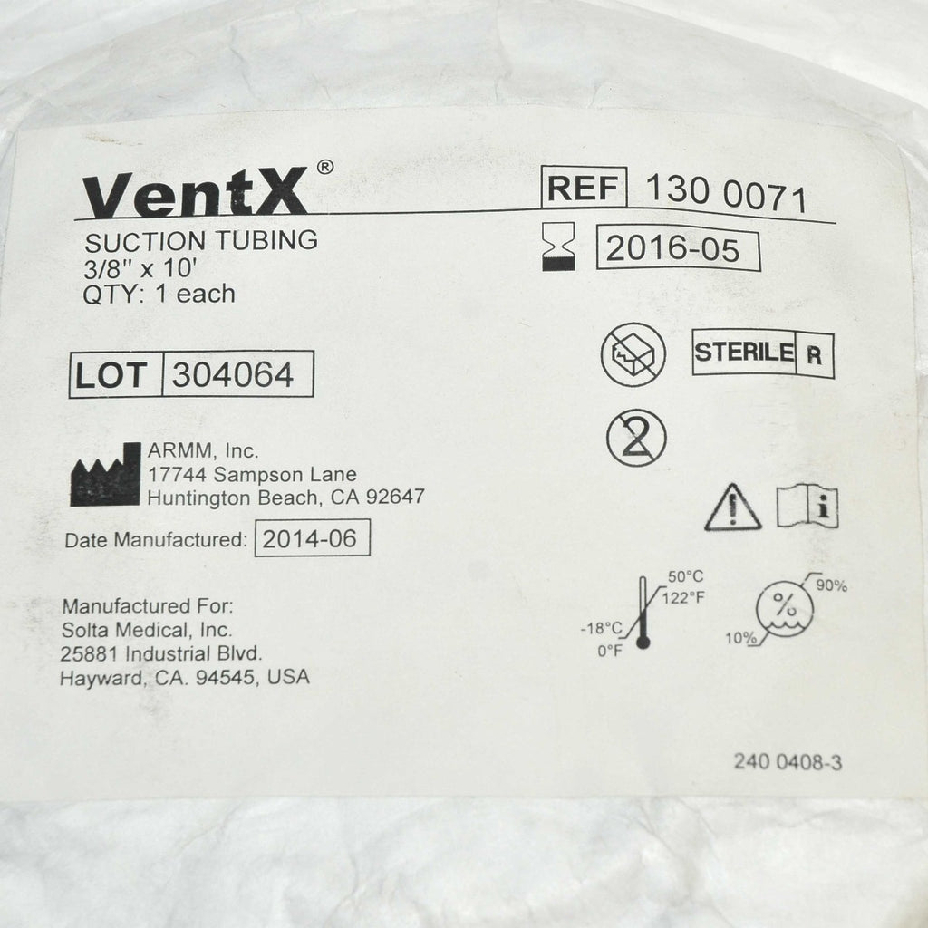 Vaser Ventx Suction Connection Aspiration Tubing 3/8" x 10' 130 0071 Connecting