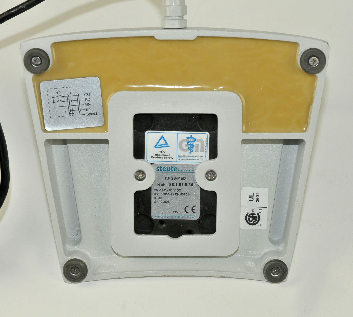 PhotoMedex Steute Electrical FootSwitch Pedal 4-Pin KF 2S-MED PARTS AS-IS