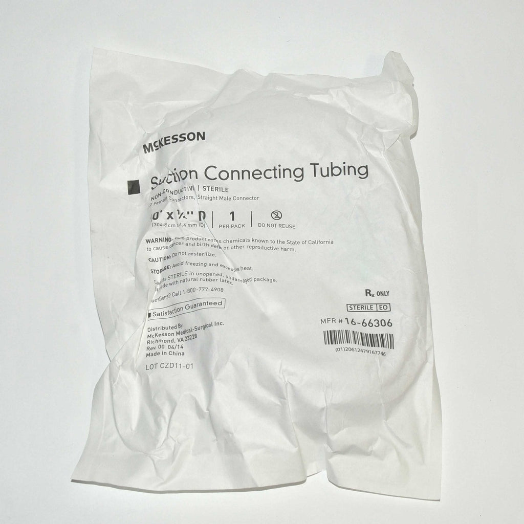 McKesson Suction Connecting Tubing Clear Tube 1/4" ID x 10' 16-66306 Aspiration