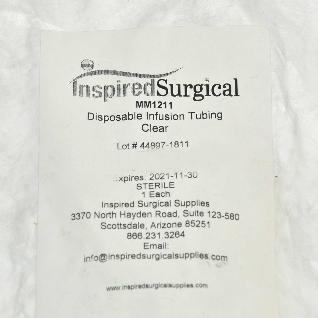 InspiredSurgical Infusion Clear Tubing MM1211 Inspired Surgical Exp 11/2021
