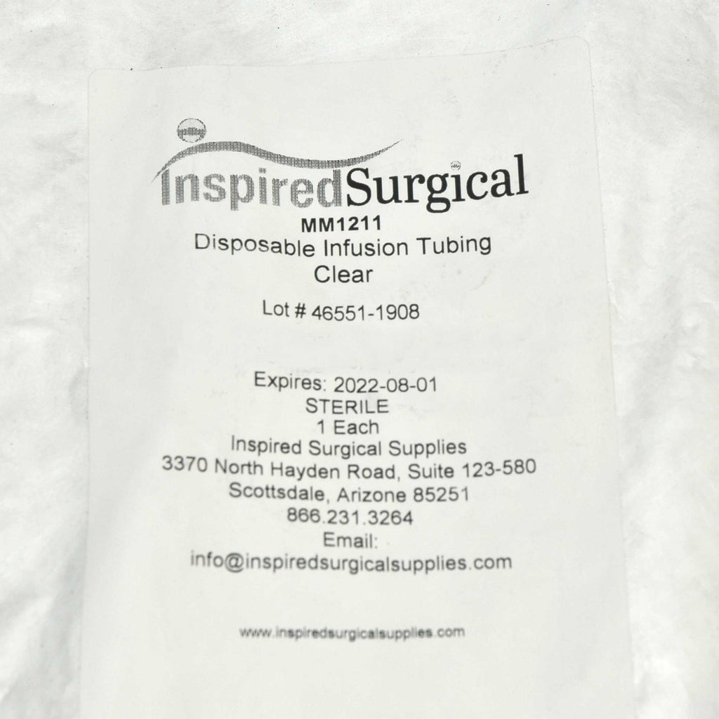 InspiredSurgical Infusion Clear Tubing MM1211 Disposable Inspired Surgical NEW