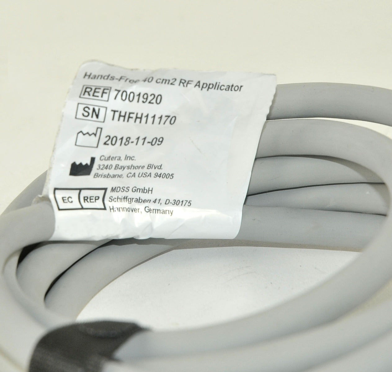 Cutera TruSculpt ID 40 CM2 RF Applicator Hands Free REF 7001920 Handpiece PARTS