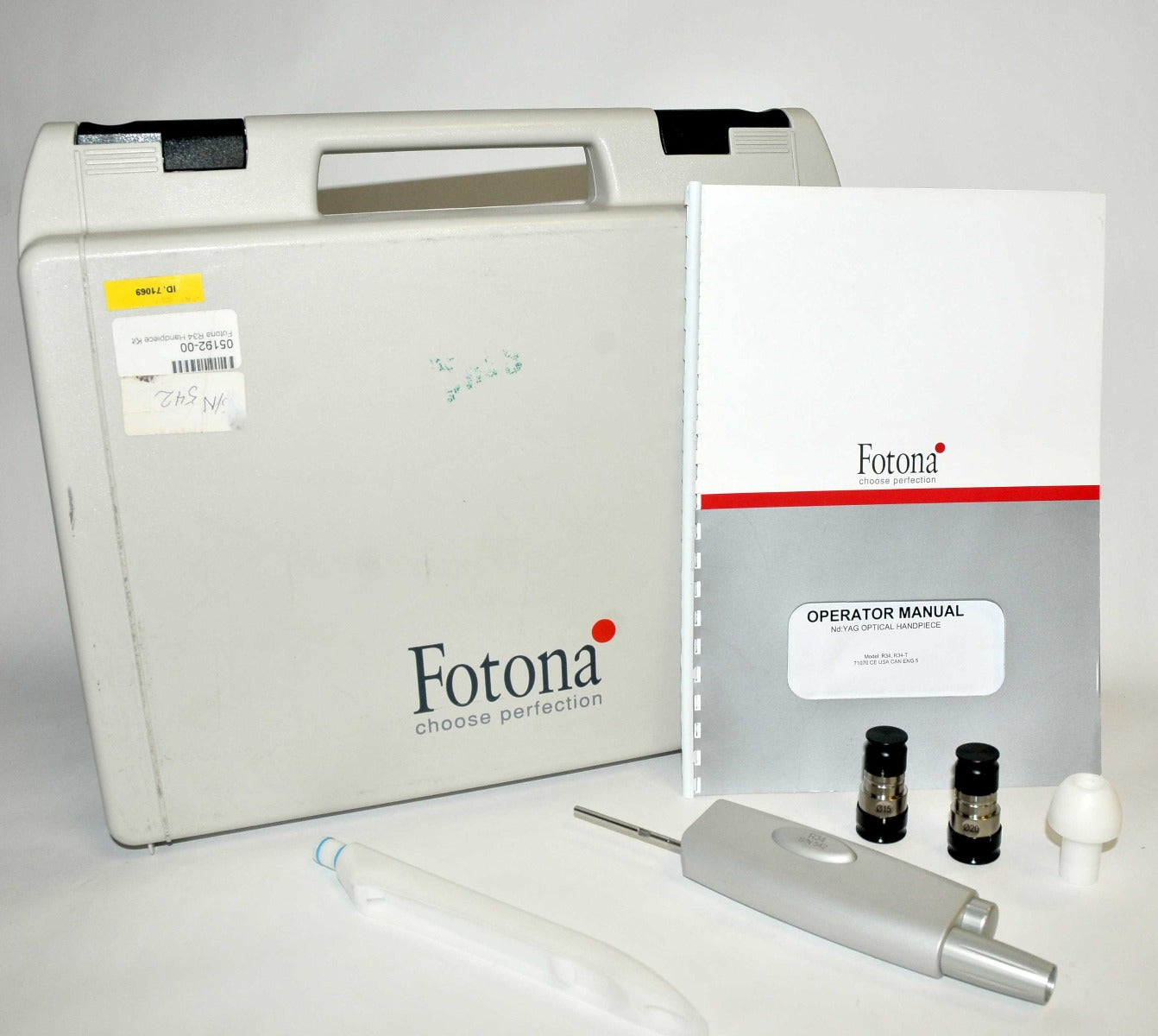 Fotona SP XS Spectro Laser R34 Handpiece Kit 05192-44 Nd YAG Hair Removal HR