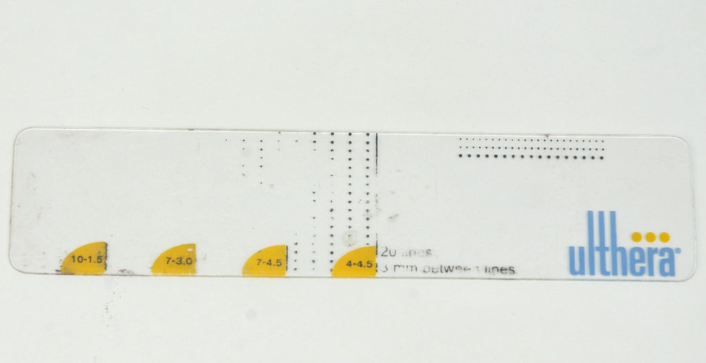 Ulthera Ultherapy Clear Guide Ruler Treatment Planning Card Lines Plastic Gauge