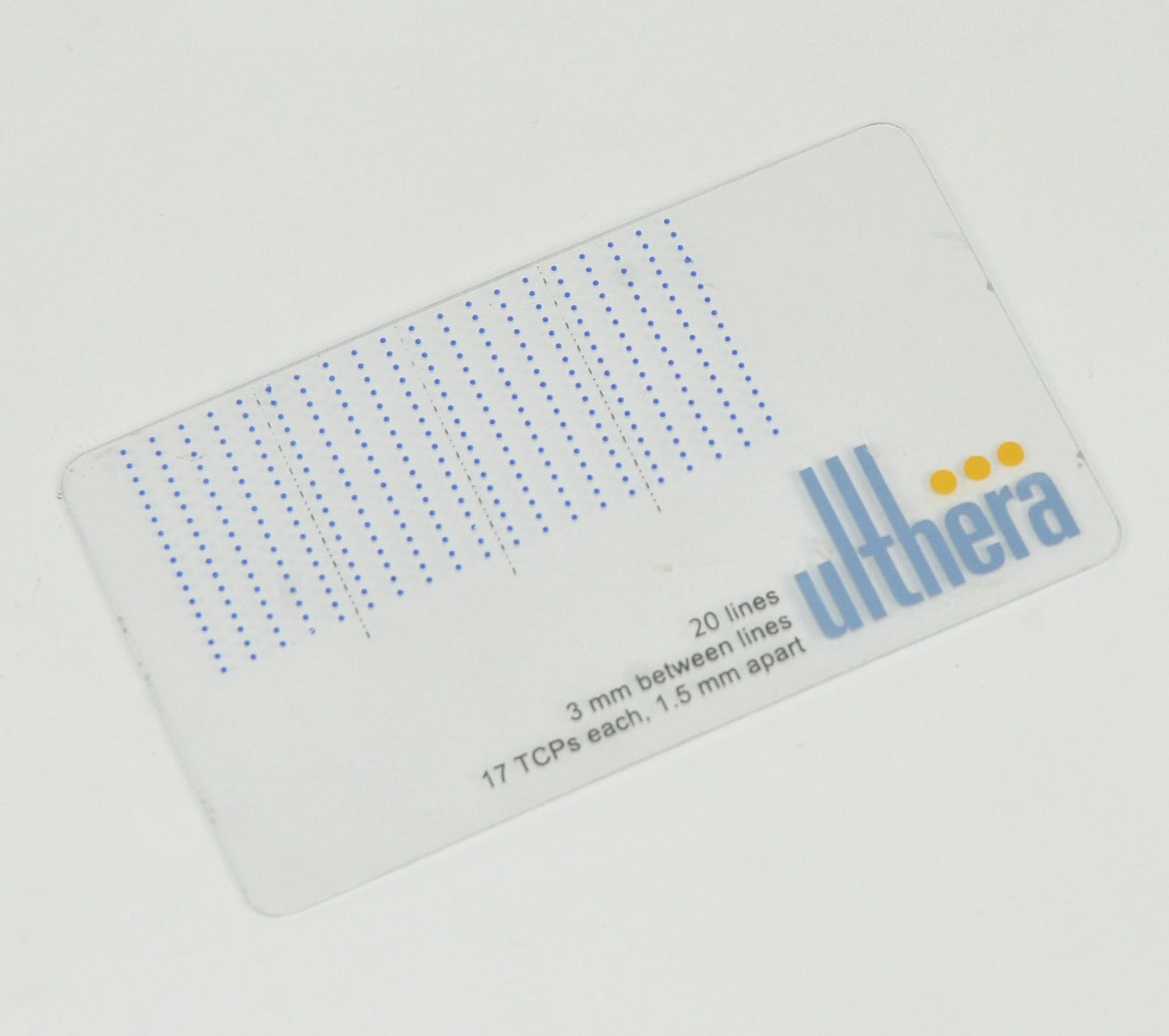 Ulthera Ultherapy Treatment Planning Card 20 Lines Clear Plastic Guide Stencil