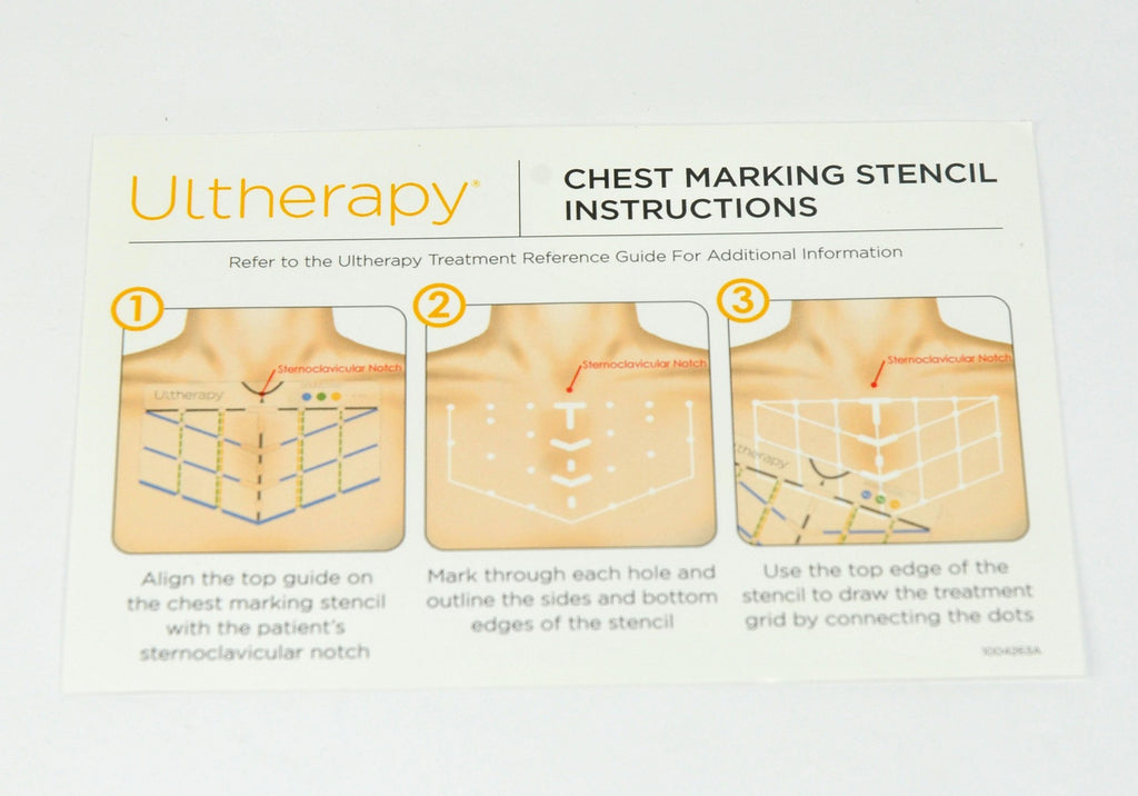 Ulthera Ultherapy Chest Treatment Marking Stencil 1004152A Clear Template Guide