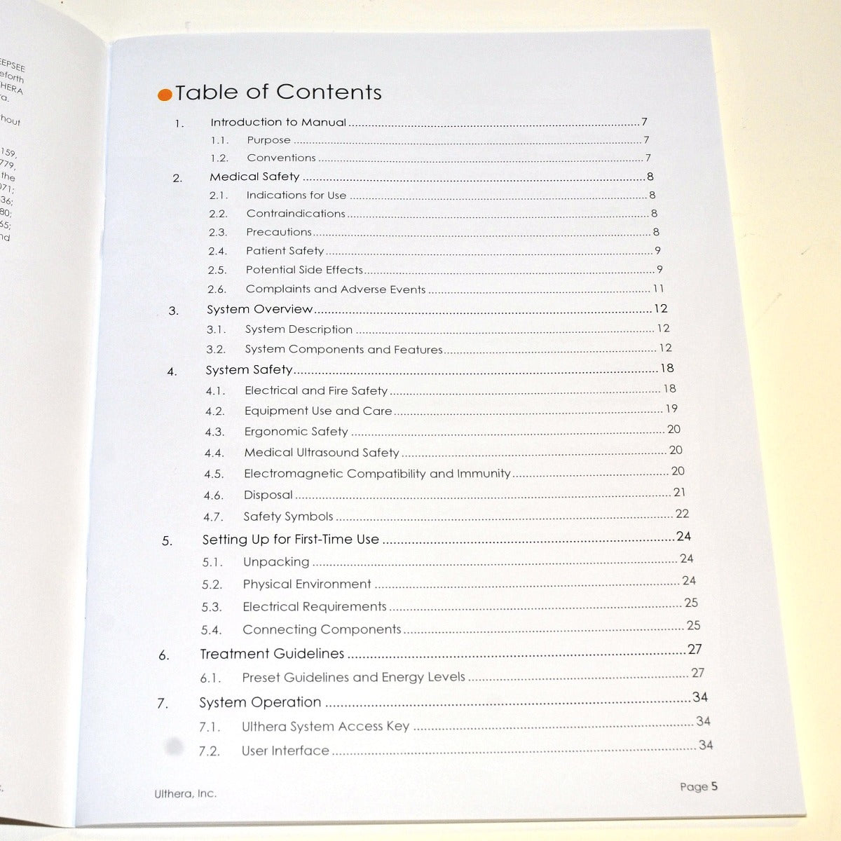 Ulthera System Instructions for Use Manual Treatment Ultherapy Operator Guide