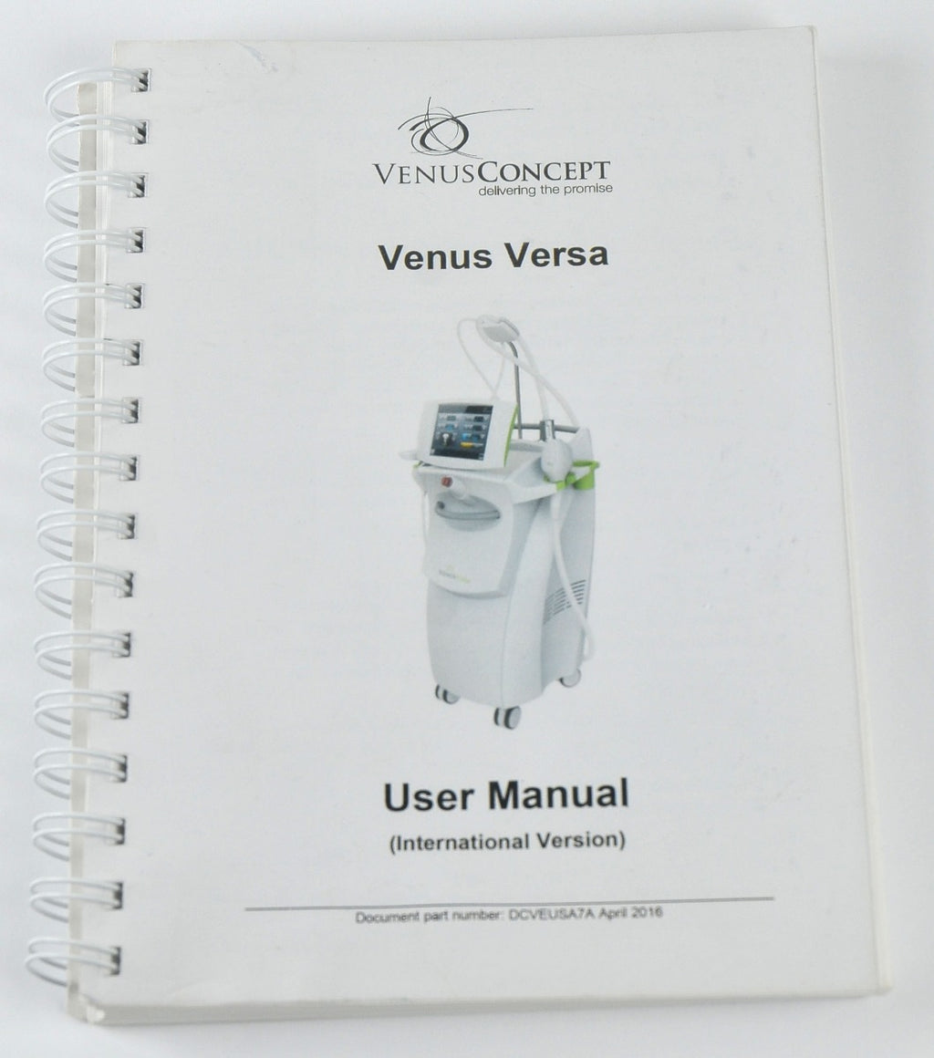VenusConcept Venus Versa User Manual Clinical Guide Operator Instruction Book