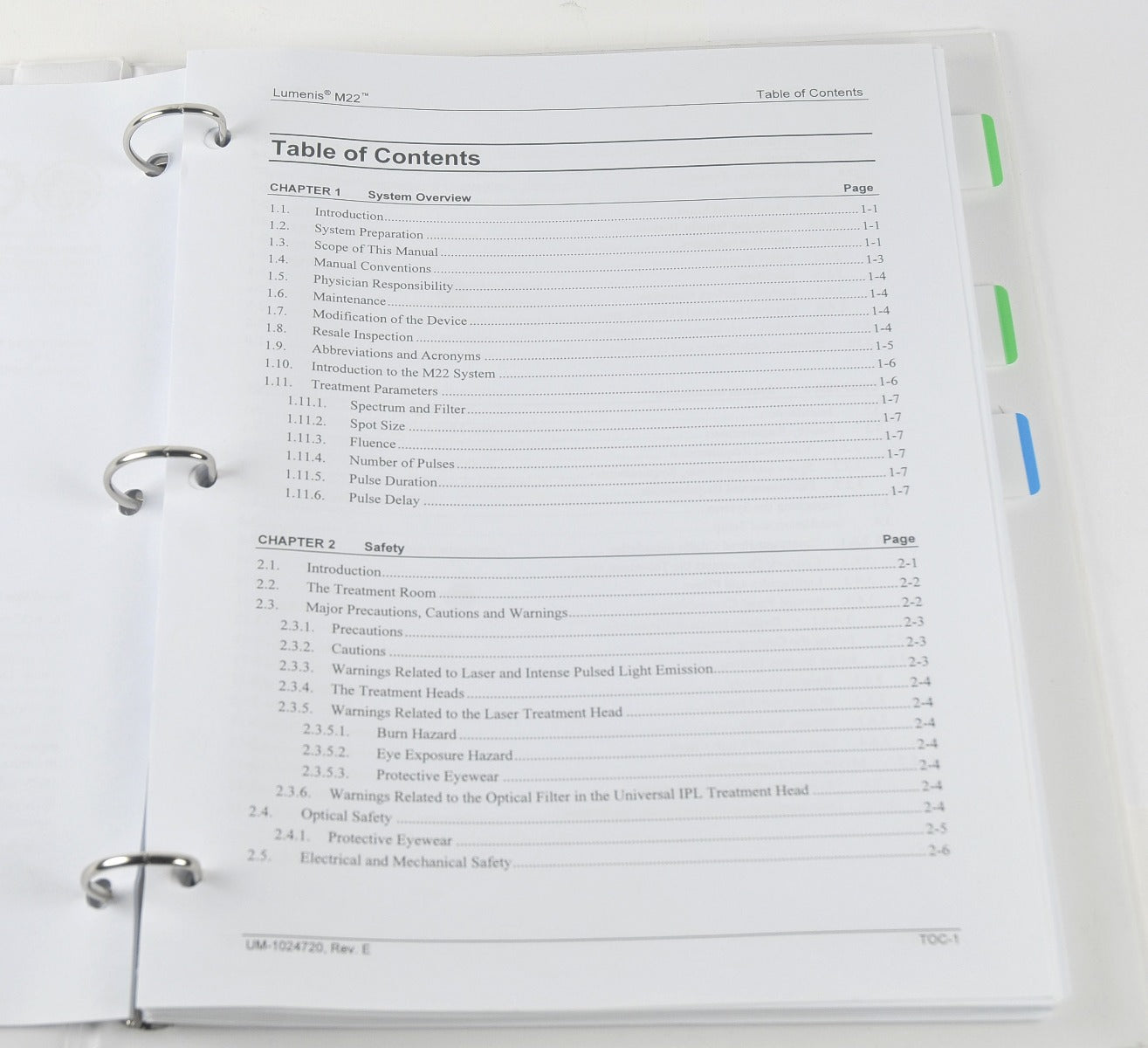 Lumenis M22 Laser Operator Manual Aesthetic Treatment Clinical Guide User Book