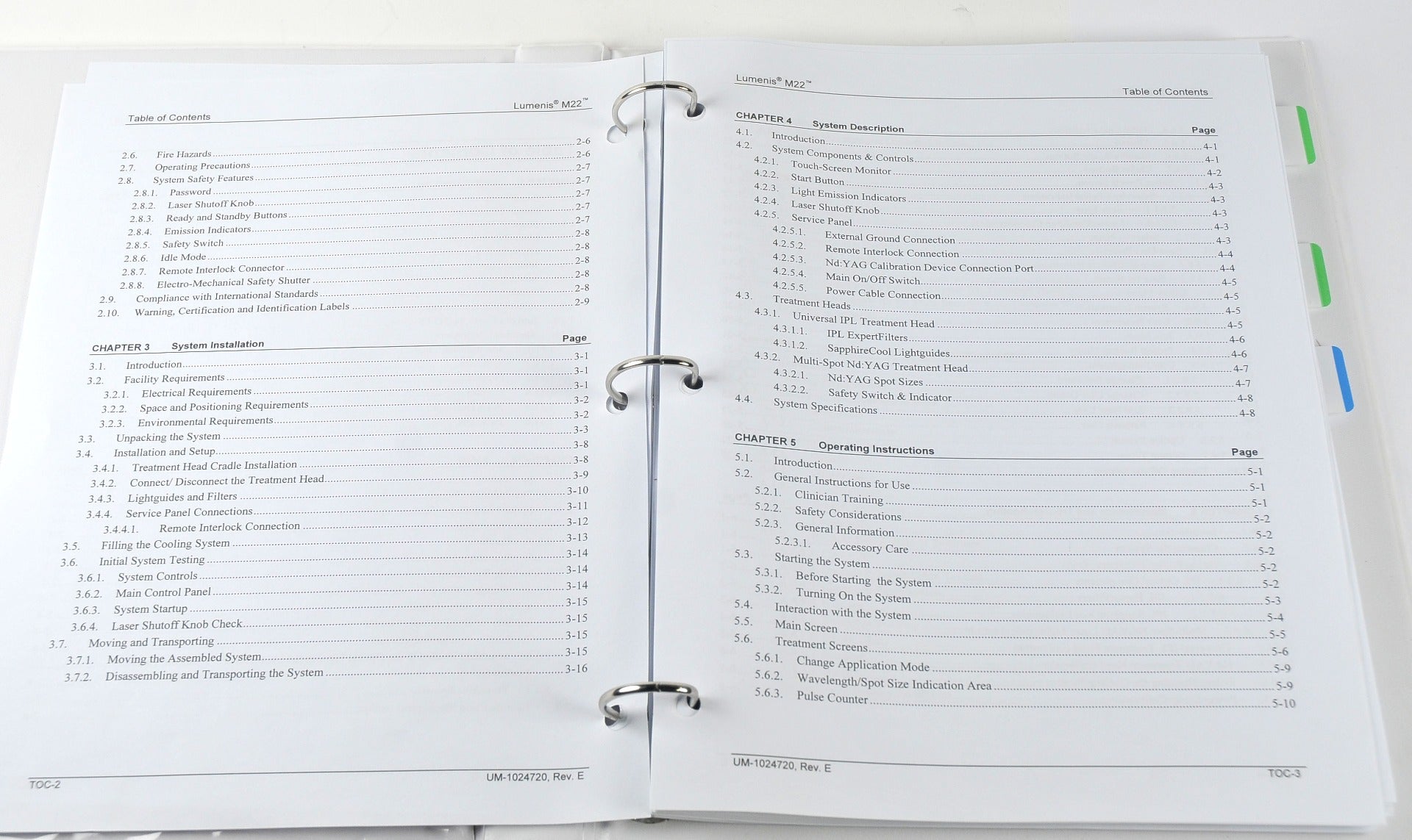 Lumenis M22 Laser Operator Manual Aesthetic Treatment Clinical Guide User Book