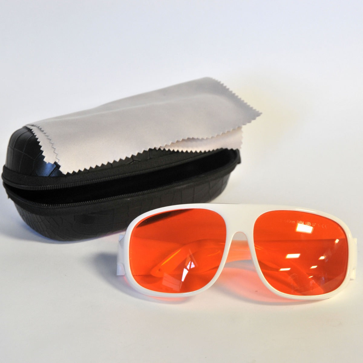 Laser Safety Glasses Orange 532nm Eyewear 200-540 nm Eye Protection White Frame