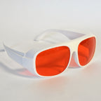 Laser Safety Glasses Orange 532nm Eyewear 200-540 nm Eye Protection White Frame