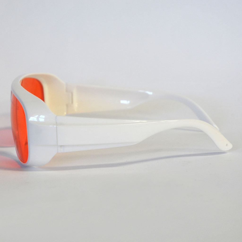 Laser Safety Glasses Orange 532nm Eyewear 200-540 nm Eye Protection White Frame