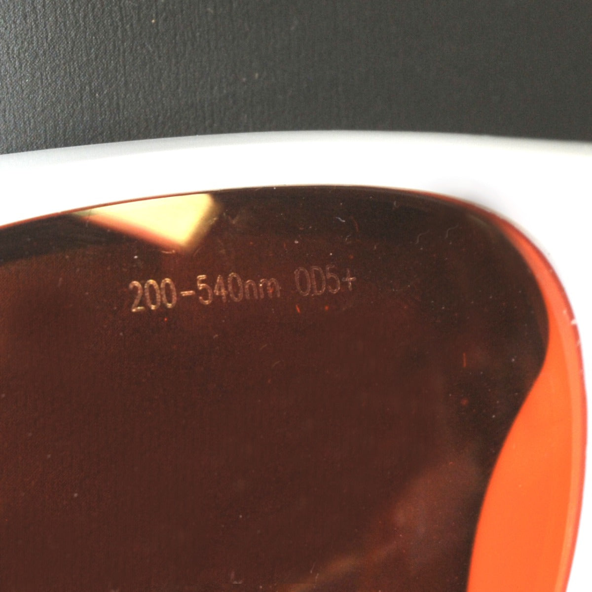 Laser Safety Glasses Orange 532nm Eyewear 200-540 nm Eye Protection White Frame