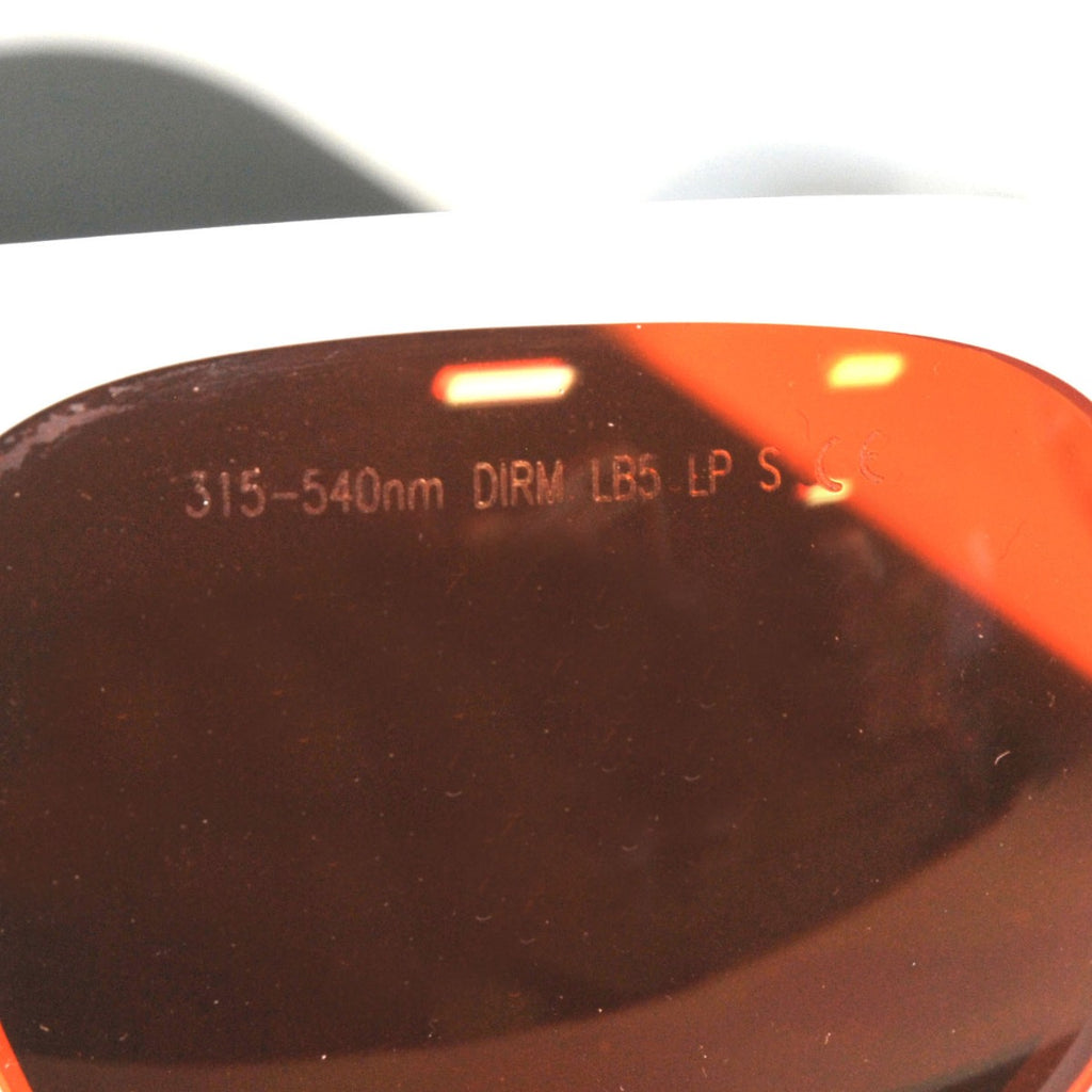 Laser Safety Glasses Orange 532nm Eyewear 200-540 nm Eye Protection White Frame
