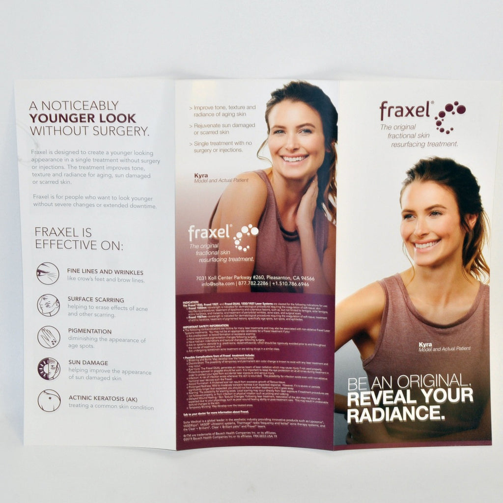 Reliant Technologies Fraxel Re:Store Laser Patient Brochure Skin Treatment Qty35