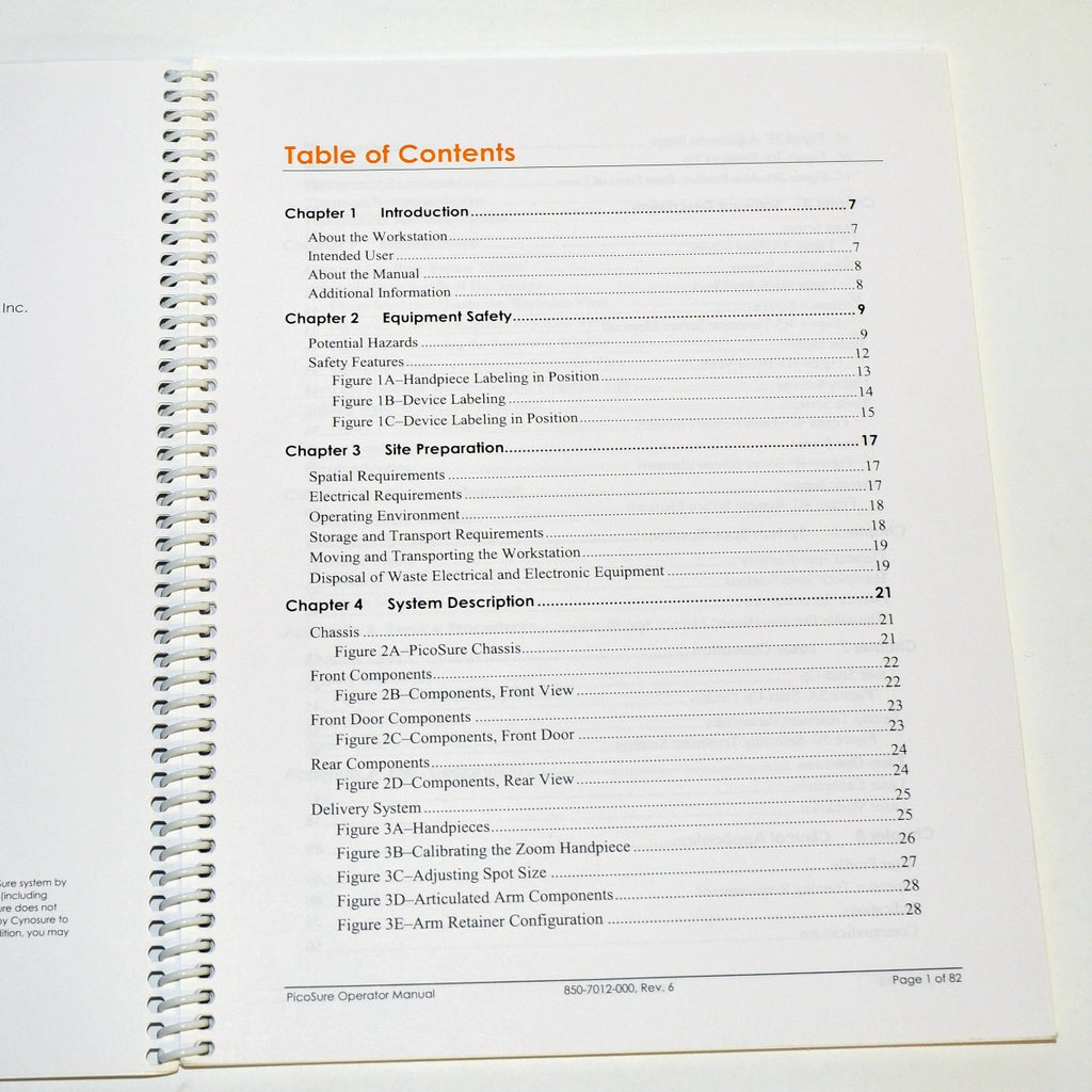 Cynosure PICOSURE Operator Manual Picosecond Workstation User Guide 850-7012-000