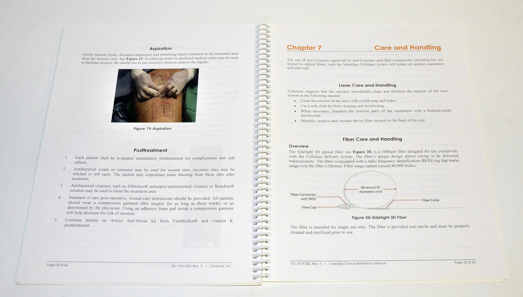 Cynosure Smartlipo Cellulaze Clinical Reference Manual User Guide 921-7014-002