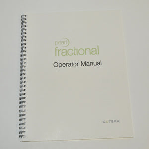 Cutera XEO Pearl Fractional Laser Operator Manual User Guide Handpiece Training