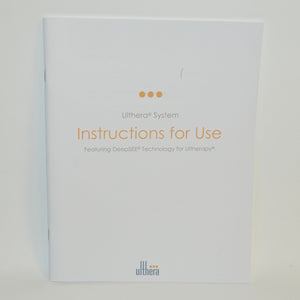 Ulthera Ultherapy System DeepSEE Handpiece Operator User Manual Use Instruction