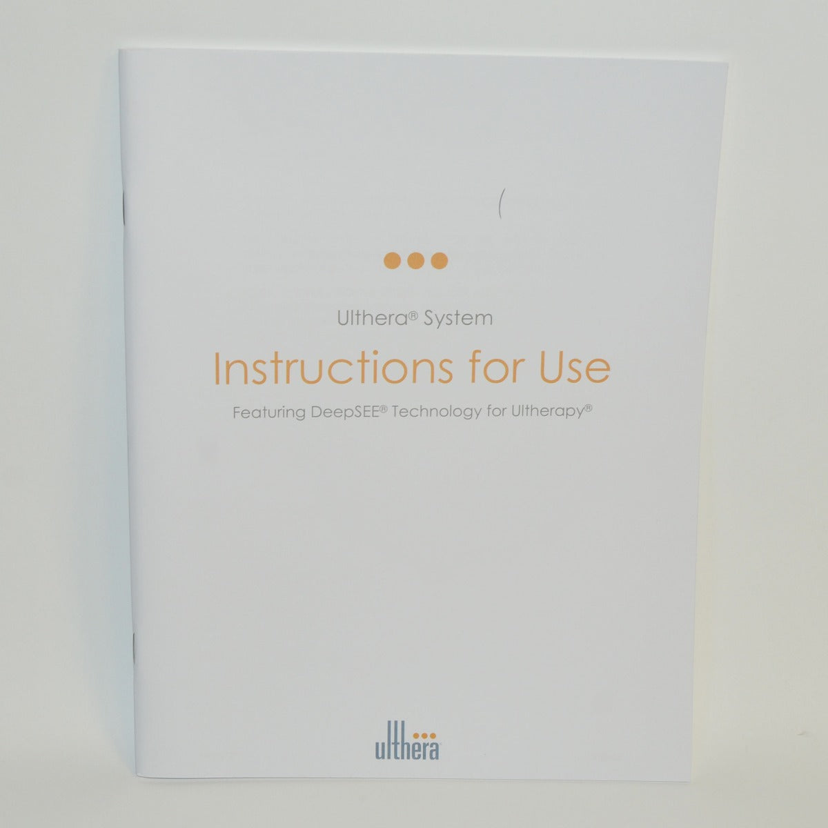 Ulthera Ultherapy System DeepSEE Handpiece Operator User Manual Use Instruction