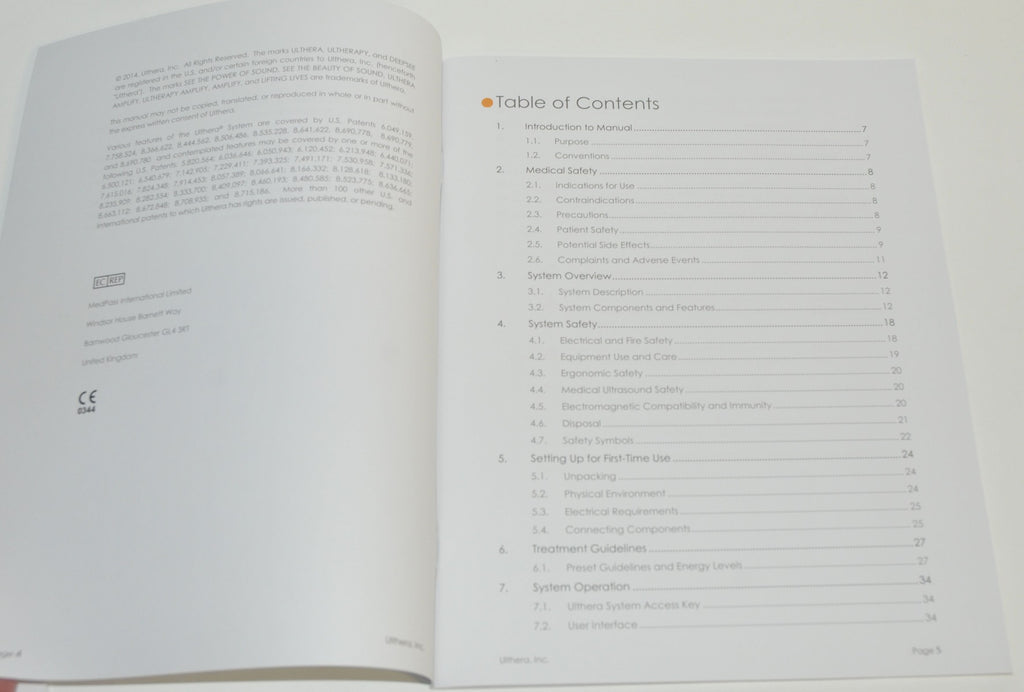Ulthera Ultherapy System DeepSEE Handpiece Operator User Manual Use Instruction