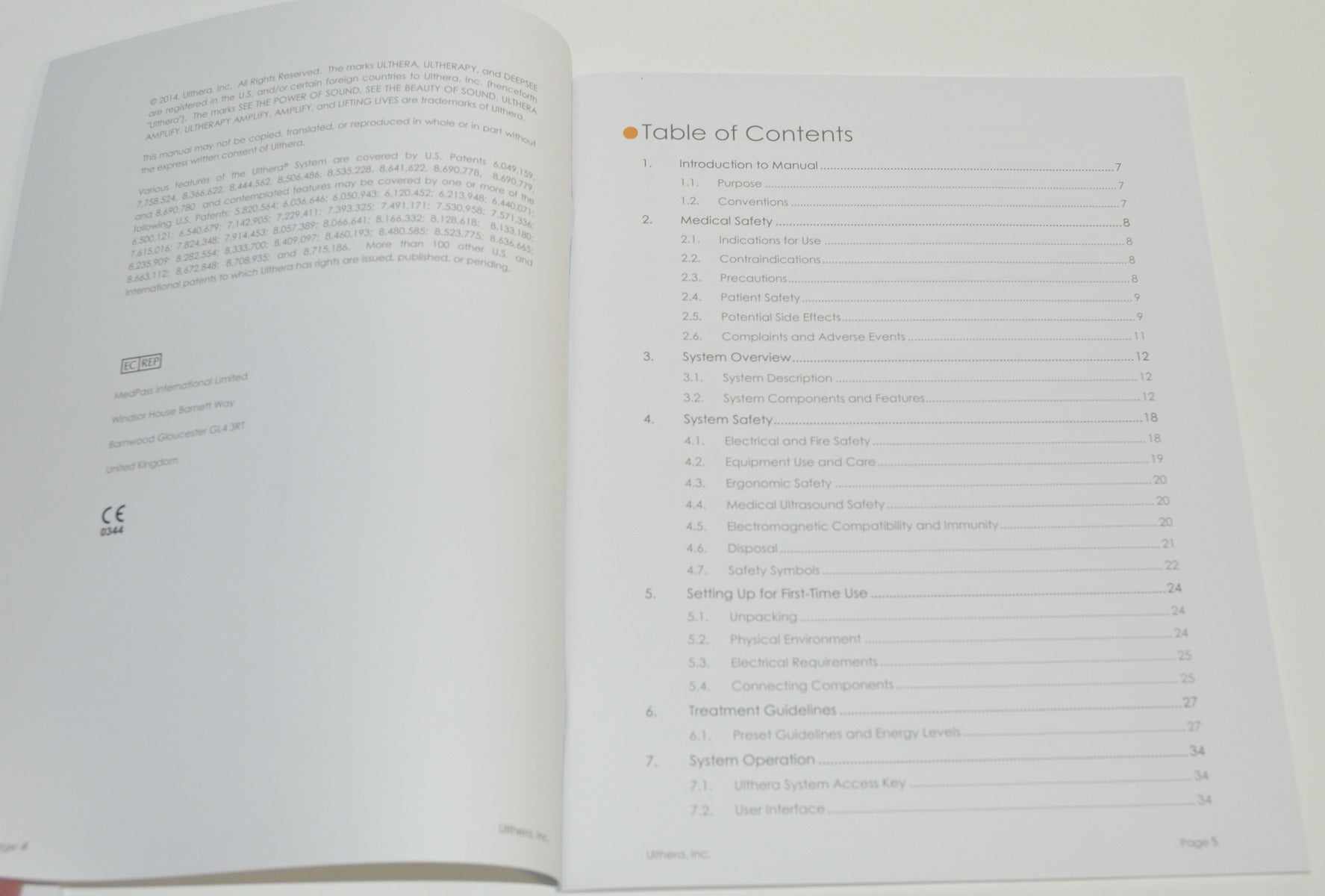 Ulthera Ultherapy System DeepSEE Handpiece Operator User Manual Use Instruction