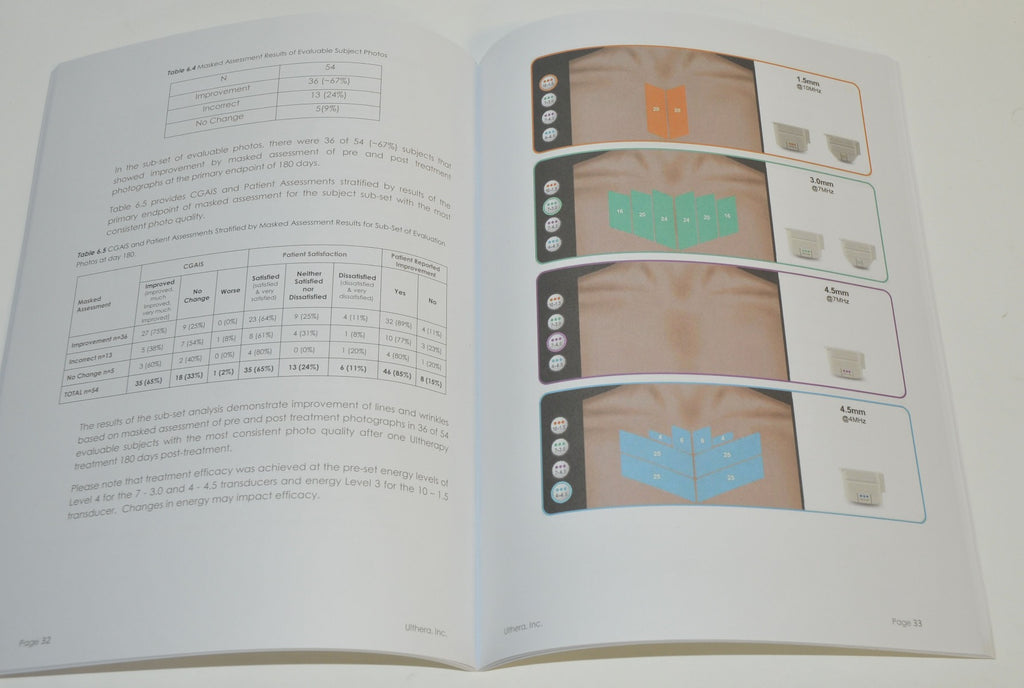 Ulthera Ultherapy System DeepSEE Handpiece Operator User Manual Use Instruction