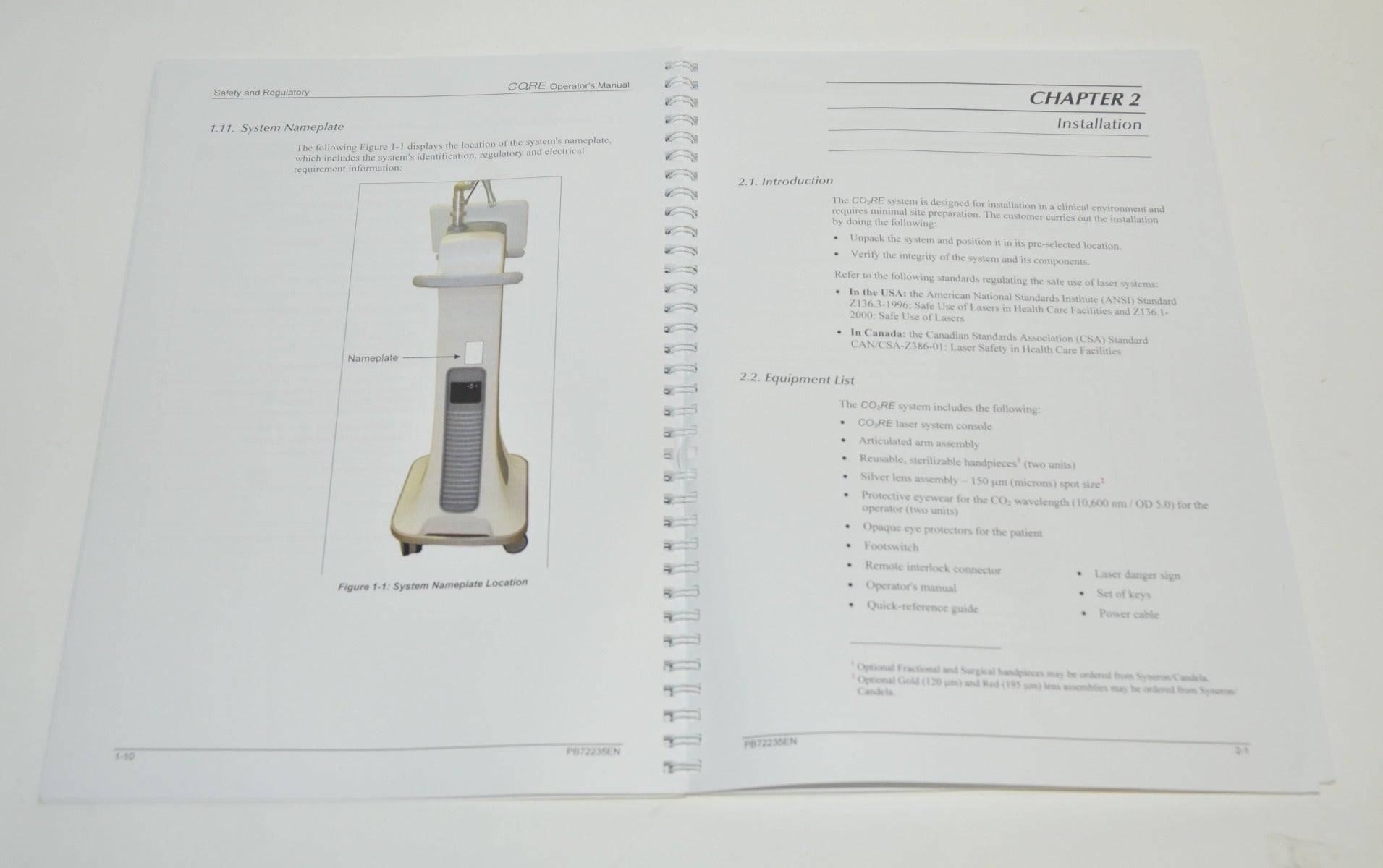 Syneron Candela CO2RE User Manual Fractional CO2 Resurfacing Operator User Guide