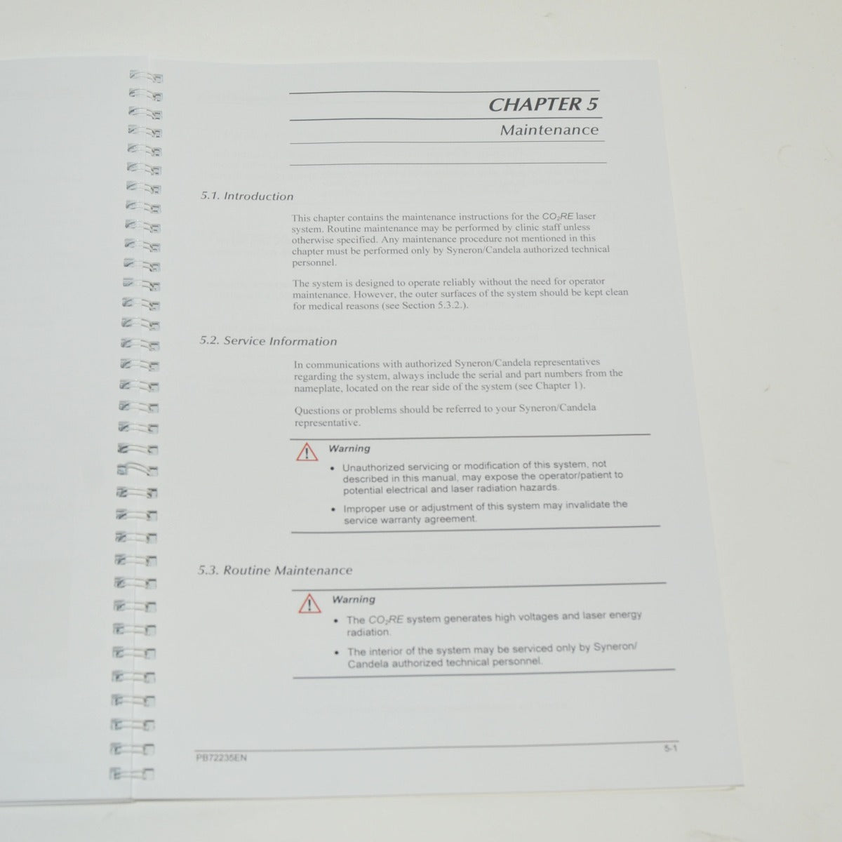 Syneron Candela CO2RE User Manual Fractional CO2 Resurfacing Operator User Guide