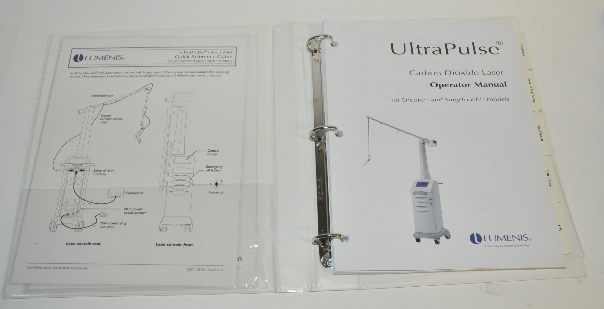 Lumenis UltraPulse CO2 Laser Operator Manual Encore SurgiTouch User Guidelines