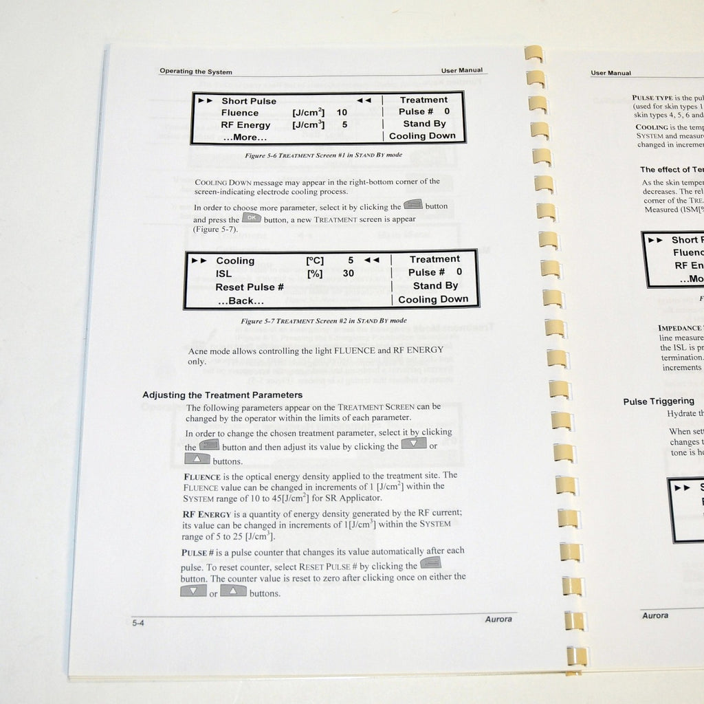 Syneron Candela AURORA SR User Manual Operator Guide Laser Handpiece Directions