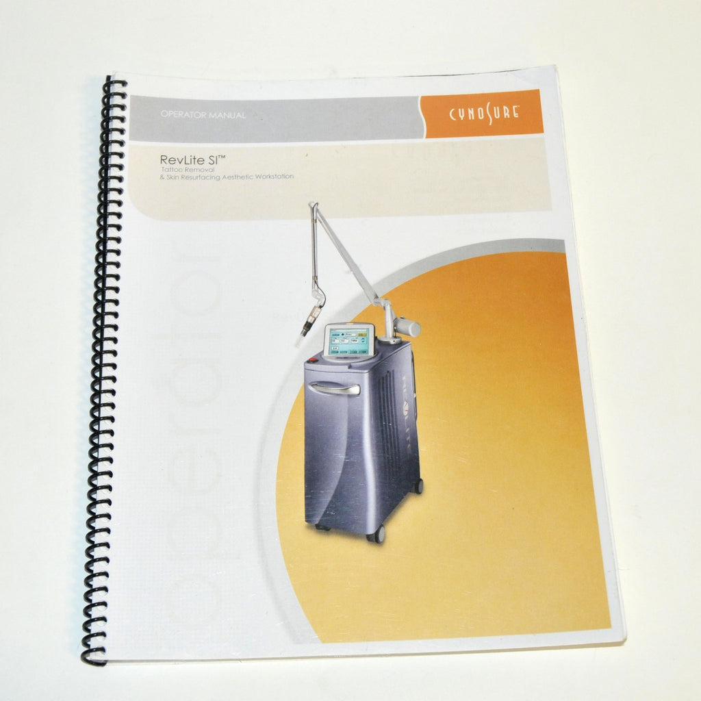 Cynosure Revlite SI Operator Manual Tattoo Removal Laser User 996-9143 Reference