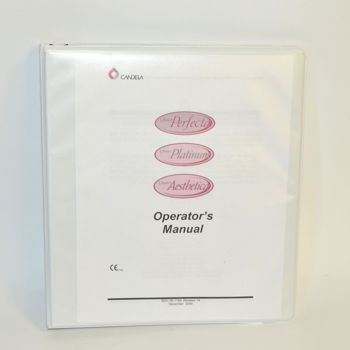 Candela VBeam Perfecta Platinum Aesthetic Operator User Manual 8501-00-1780