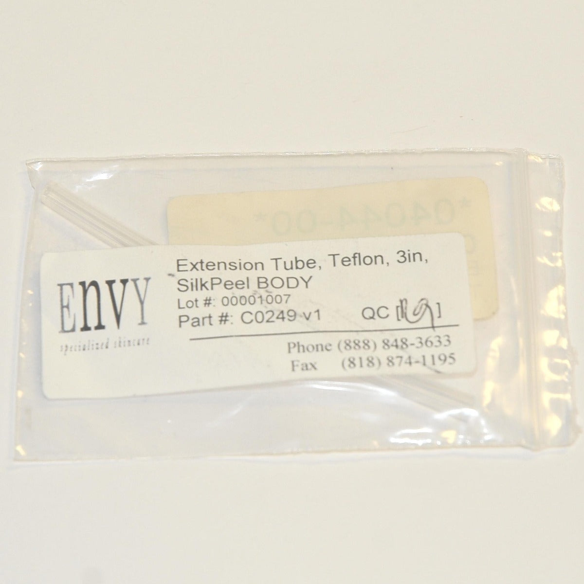 Envy Medical Basis SilkPeel BODY Extension Tube Teflon 3" 04044-00 NEW