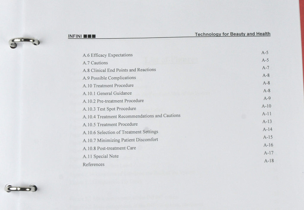 Lutronic Infini RadioFrequency RF Operators Manual User Clinic Handbook Guide