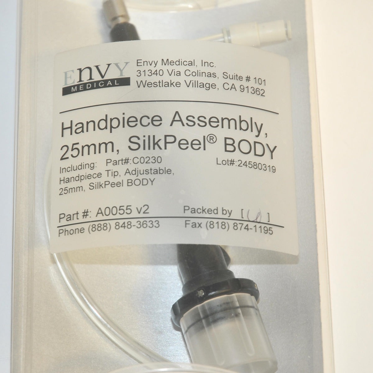 Envy Medical Envy SilkPeel BODY Handpiece Kit 25 mm 04032-00 Silk Peel NEW