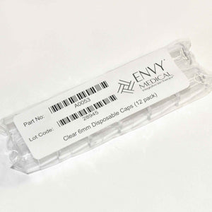 Envy Medical Silkpeel Standard Handpiece Clear 6 mm Disposable Cap Set x12 A0053