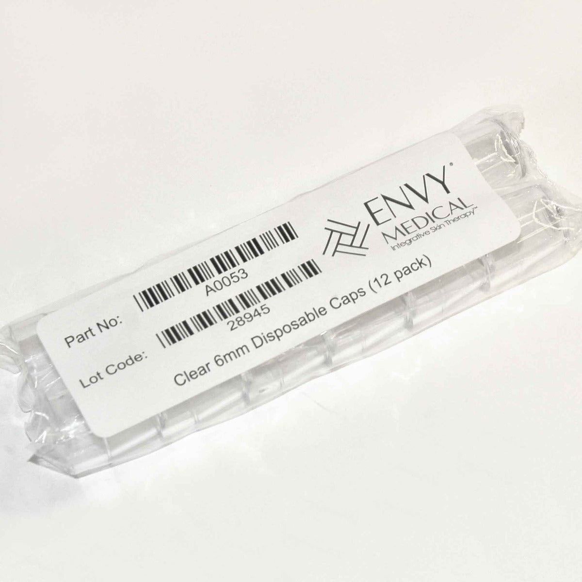 Envy Medical Silkpeel Standard Handpiece Clear 6 mm Disposable Cap Set x12 A0053